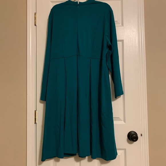 Eloquii Long Sleeve Button Fit Flare Dress Size 22 - Picture 4 of 6